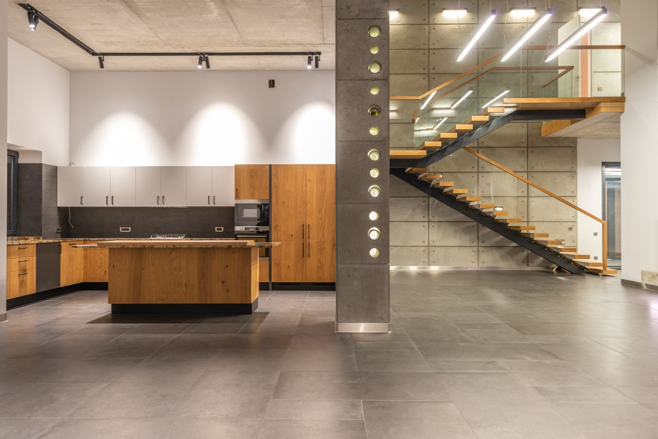 Plancher époxy de cuisine et salle de bain